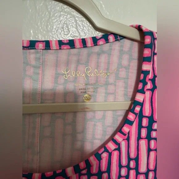 Lily Pulitzer Pink Beacon 100% Pima Cotton Dress size XXS - Picture 5 of 6